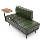 Banc de bout de lit de 56,3 pouces, rembourré en similicuir – Bleu/Vert/Gris, Large banc de chambre