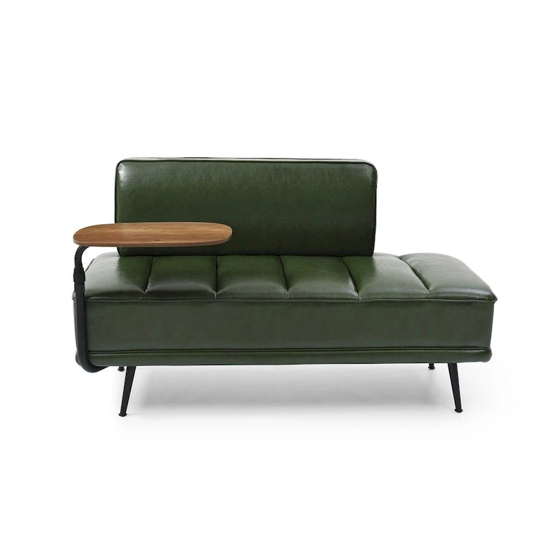 Banc de bout de lit de 56,3 pouces, rembourré en similicuir – Bleu/Vert/Gris, Large banc de chambre
