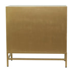 Meuble bas en bois avec façade miroir - Doré ou Noir - Roche River Decor